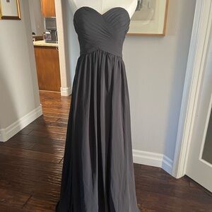 NWT Azazie Kristen Black Strapless Formal Gown, Size A4
